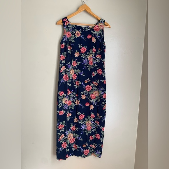 r&k originals Dresses & Skirts - R&K Vintage 90s  Floral Romantic Midi Dress Boho Hippie Sundress Cottagecore